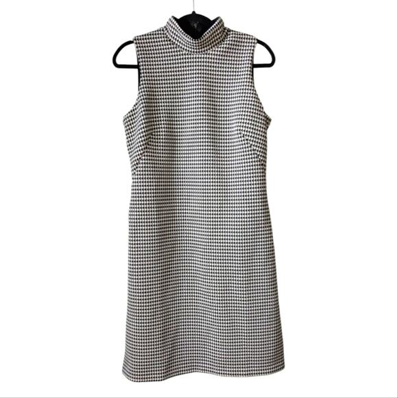 J McLaughlin Women's Delaney Montego Scuba Black White Checkered Dress Large - Picture 1 of 7